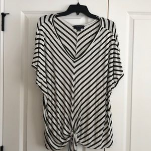 Karen Kane Olive and White Tee